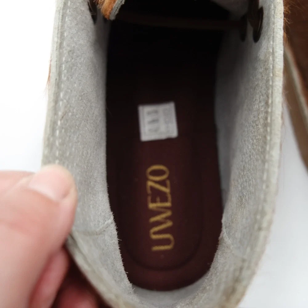 UWEZO Mens Ginger Hair-On Cowhide Veldskoene Chukka Boots South African 11.5